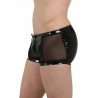 Boxer lacé vinyle et tulle de profil