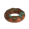 Cockring donut marron choco à plat