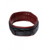 Collier molletonné noir et rouge : dos et intérieur