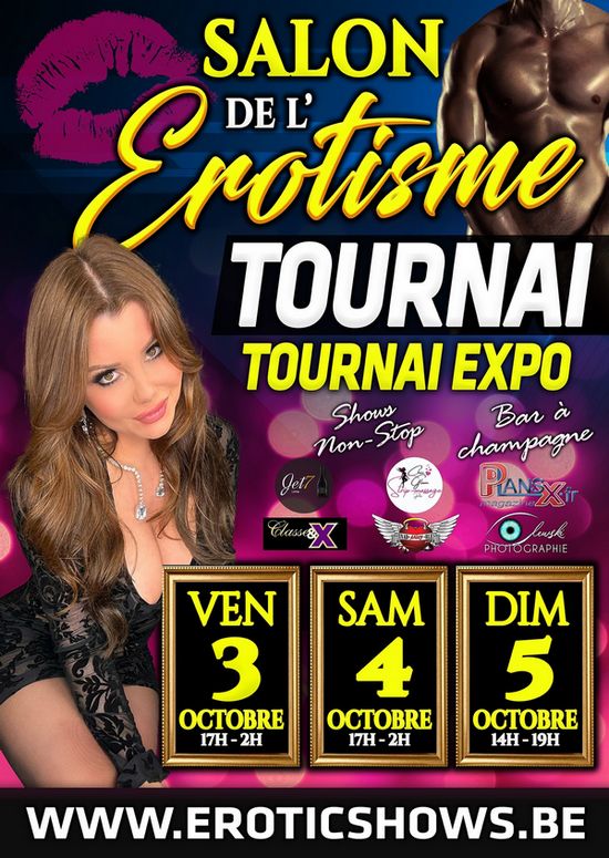 Flyer salon érotique Tournai octobre 2025